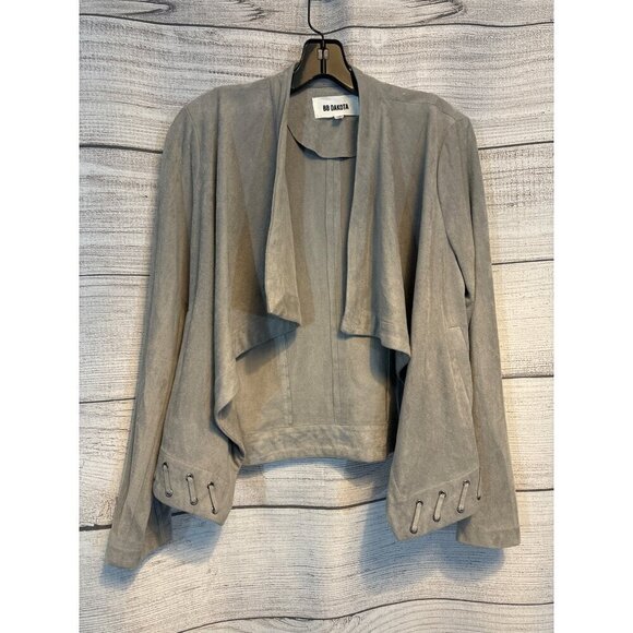BB Dakota Suede Jacket With Lace-Up Detail Size S - Picture 1 of 4